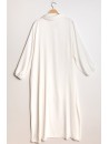Abaya voile intégré blanc