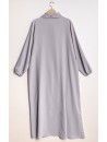 Abaya voile intégré gris
