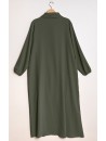 Abaya voile intégré kaki