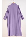 Abaya voile intégré violet lilas