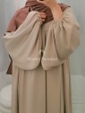 Abaya manche large beige