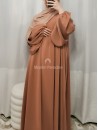 Abaya manche large camel