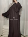 Abaya manche ballon noir