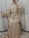 Abaya 3 pièces Beige