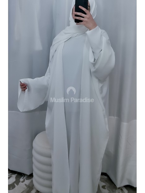 Ensemble abaya blanc
