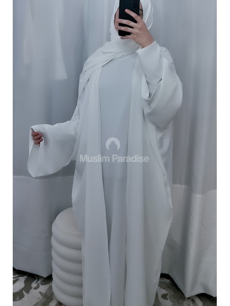 Ensemble abaya blanc