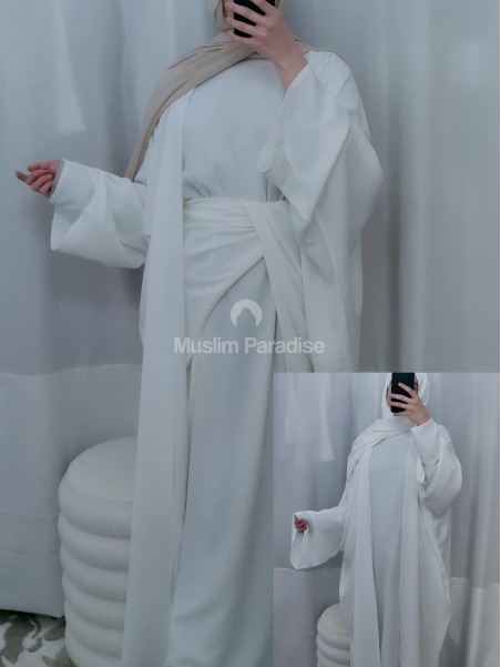 ensemble abaya aïd blanc