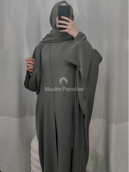 Ensemble abaya gris