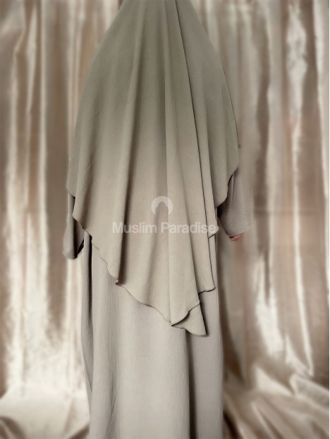 Ensemble khimar abaya pas cher taupe