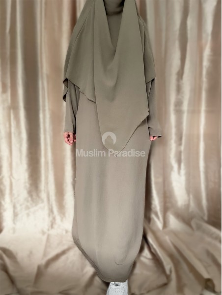 Abaya khimar Jazz Taupe