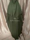Abaya khimar Jazz Kaki