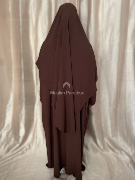 abaya khimar jazz muslim paradise marron