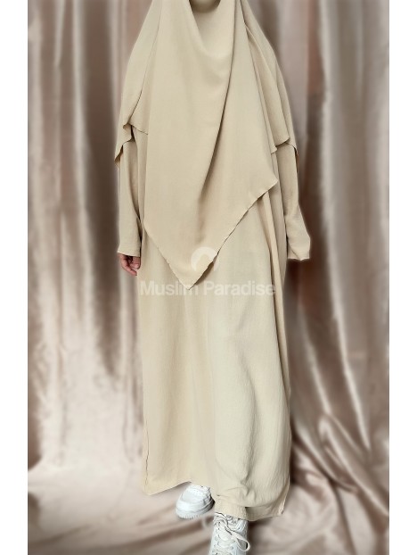 Abaya khimar Jazz Beige
