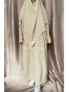 Abaya khimar Jazz Beige