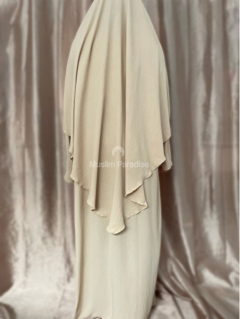 Ensemble khimar abaya pas cher beige