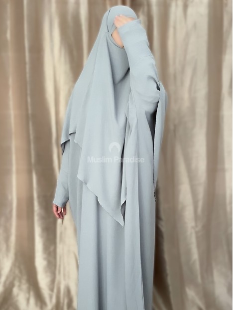 Abaya khimar Jazz Gris