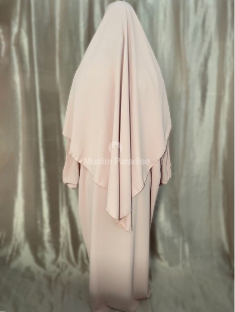 Ensemble abaya khimar muslim paradise rose clair