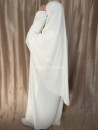 Ensemble abaya khimar soie de medine blanc