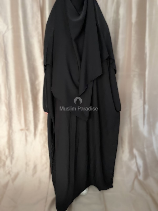 abaya khimar noir omra hajj
