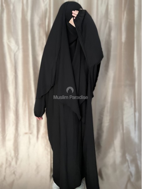 Ensemble Abaya Khimar  - Soie de Medine - Coloris variés - Muslim Paradise