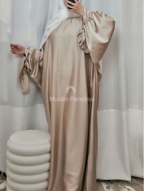 Abaya satiné pas cher