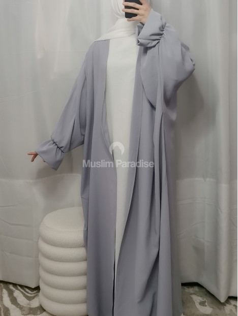 kimono manche tulipe soie de medine gris