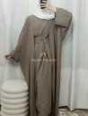 Conjunto 3 piezas kimono abaya delantal - Muslim Paradise