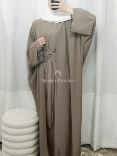 Abaya eid taupe