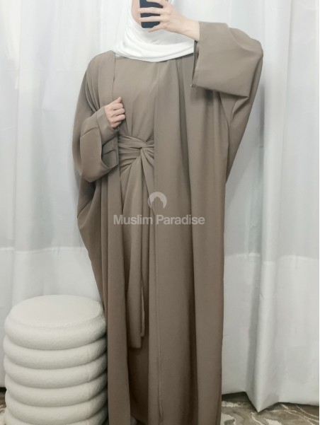 Abaya eid taupe