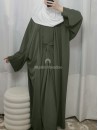 Conjunto 3 piezas kimono abaya delantal - Muslim Paradise