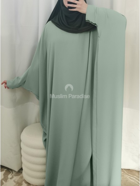 Abaya farasha vert d'eau