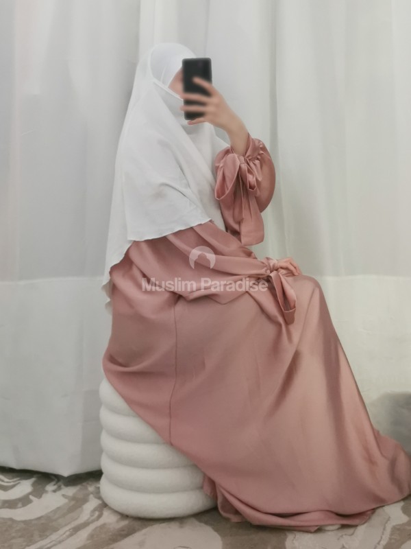 Abaya satin rose