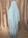 Abaya khimar jazz bleu clair