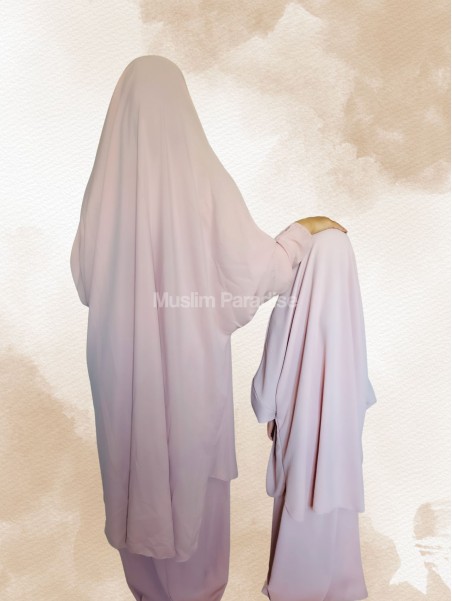 Lote Jilbeb Madre Hija Rosa - Muslim Paradise