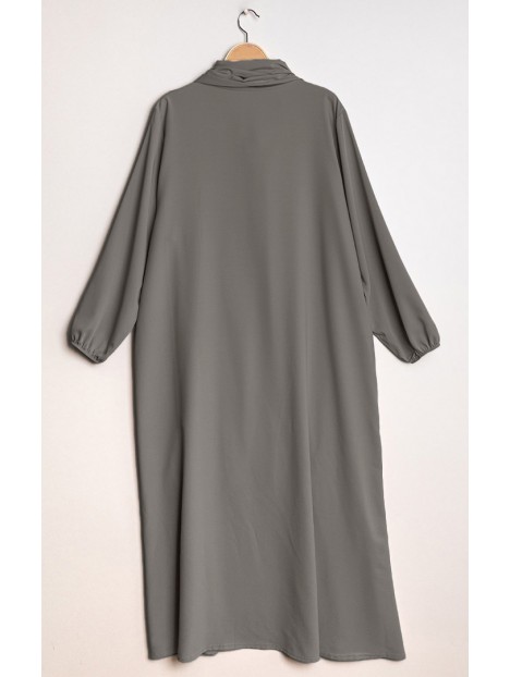 Abaya voile intégré Taupe
