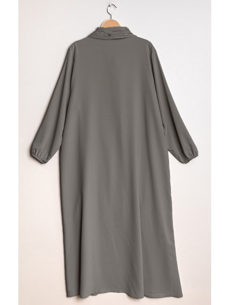 Abaya voile intégré Taupe