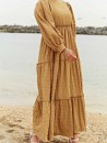 Vestido largo beige Kamelia - Muslim Paradise