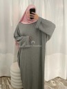 Abaya básica con bolsillos - Algodón acanalado - Muslim Paradise