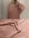 Abaya coton cotelée rose