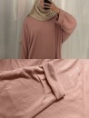 Abaya básica con bolsillos - Algodón acanalado - Muslim Paradise