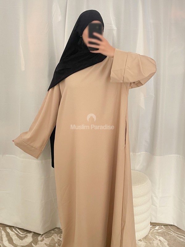 abaya basique beige