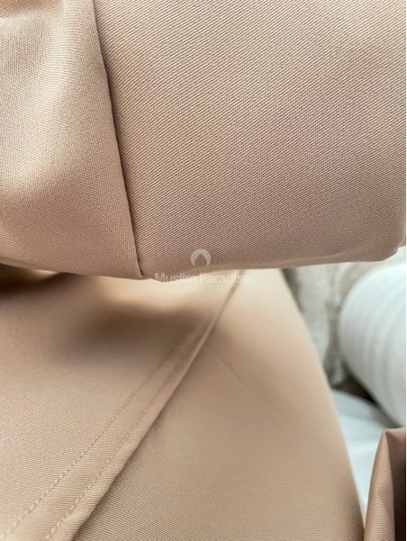 abaya mi-saison beige