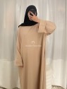 abaya à poche beige