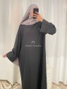 abaya basique gris foncé