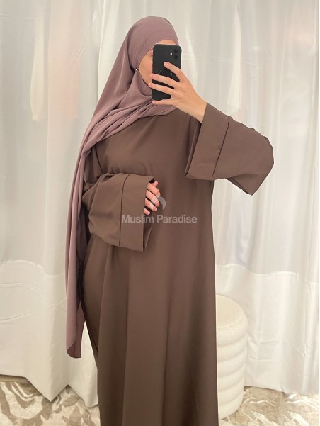 abaya basique marron