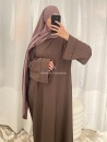 abaya basique marron