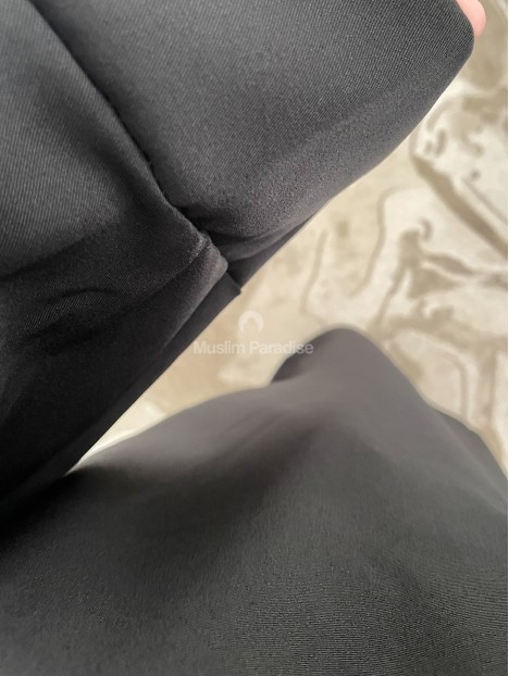 abaya mi-saison noir