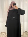 abaya à poche noir