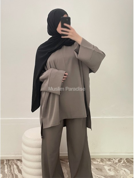 Ensemble deux pièces taupe