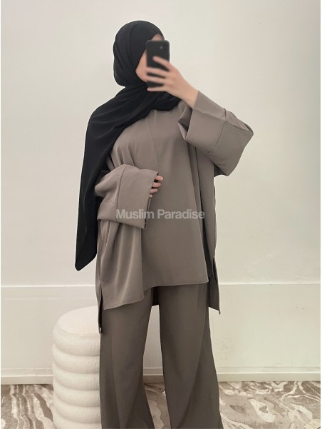 Ensemble deux pièces taupe